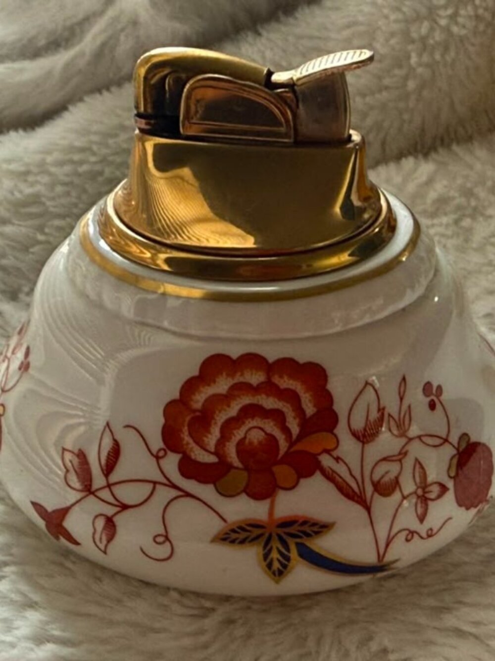 Vintage 1970s Royal Crown Derby Bali Porcelain Decorative Table Display Jar